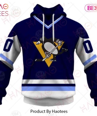 Personalized Vintage Nhl Pittsburgh Penguins Navy Blue Jersey 3D Hoodie