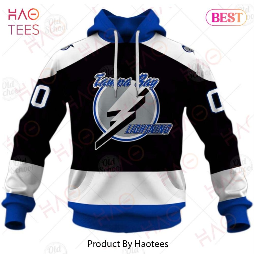 Personalized Vintage Nhl Tampa Bay Lightning Black Jersey 3D Hoodie