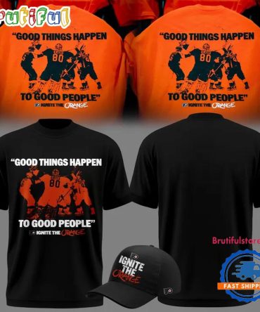 Philadelphia Flyers Good Things Happen To Good People Black 3D Shirt