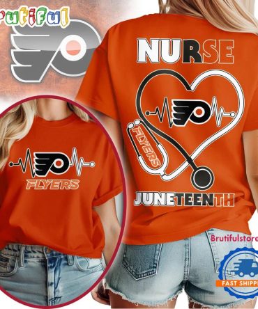 Philadelphia Flyers Nhl Nurse Appreciation Juneteenth Unisex 3D Shirt