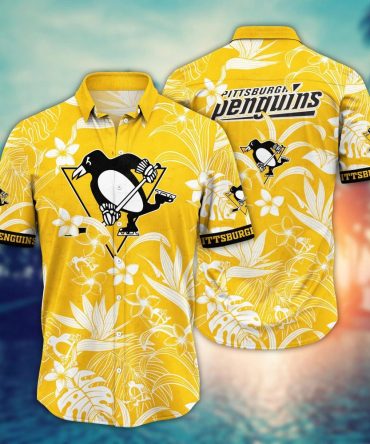Pittsburgh Penguins Nhl Hawaiian Shirt Flip Flopstime Aloha Shirt