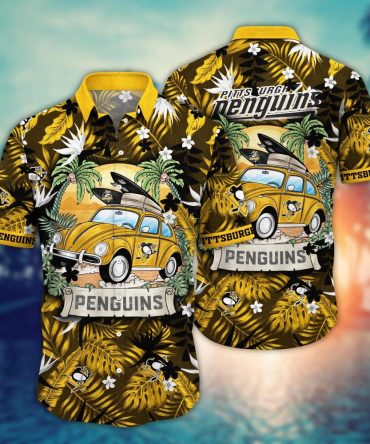 Pittsburgh Penguins Nhl Hawaiian Shirt Sunshinetime Aloha Shirt