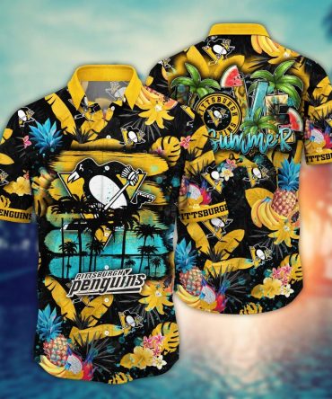 Pittsburgh Penguins Nhl Hawaiian Shirt Vacationtime Aloha Shirt