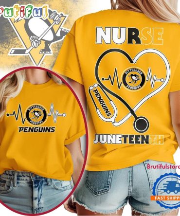 Pittsburgh Penguins Nhl Nurse Appreciation Juneteenth Unisex 3D Shirt