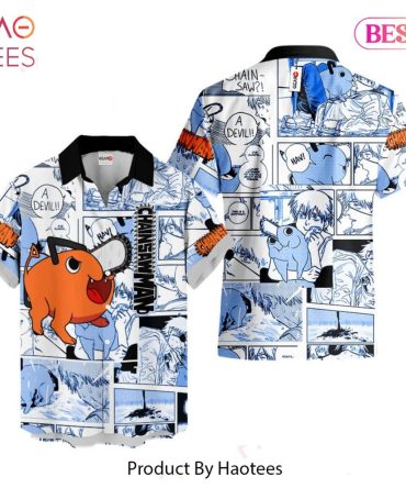 Pochita Hawaiian Shirts Custom Anime Merch Clothes For Men Women