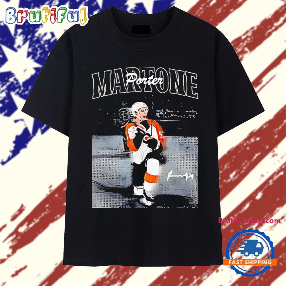 Porter Martone Photo Signature Philadelphia Flyers T Shirt