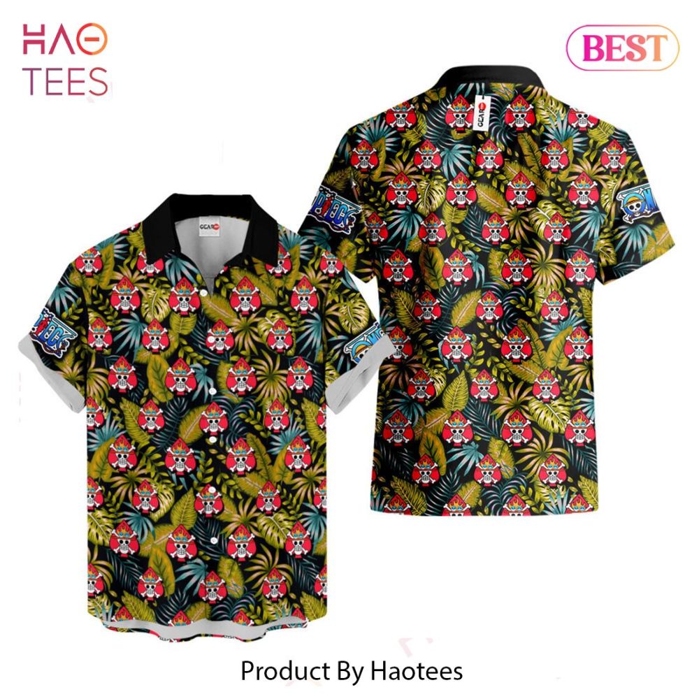 Portgas D Ace Symbol Hawaiian Shirts Custom Anime Merch Clothes For Men Women