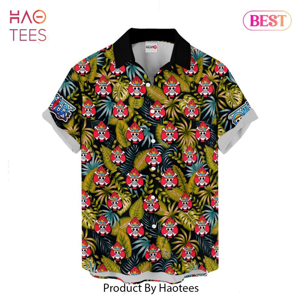 Portgas D Ace Symbol Hawaiian Shirts Custom Anime Merch Clothes For Men Women - Image 2