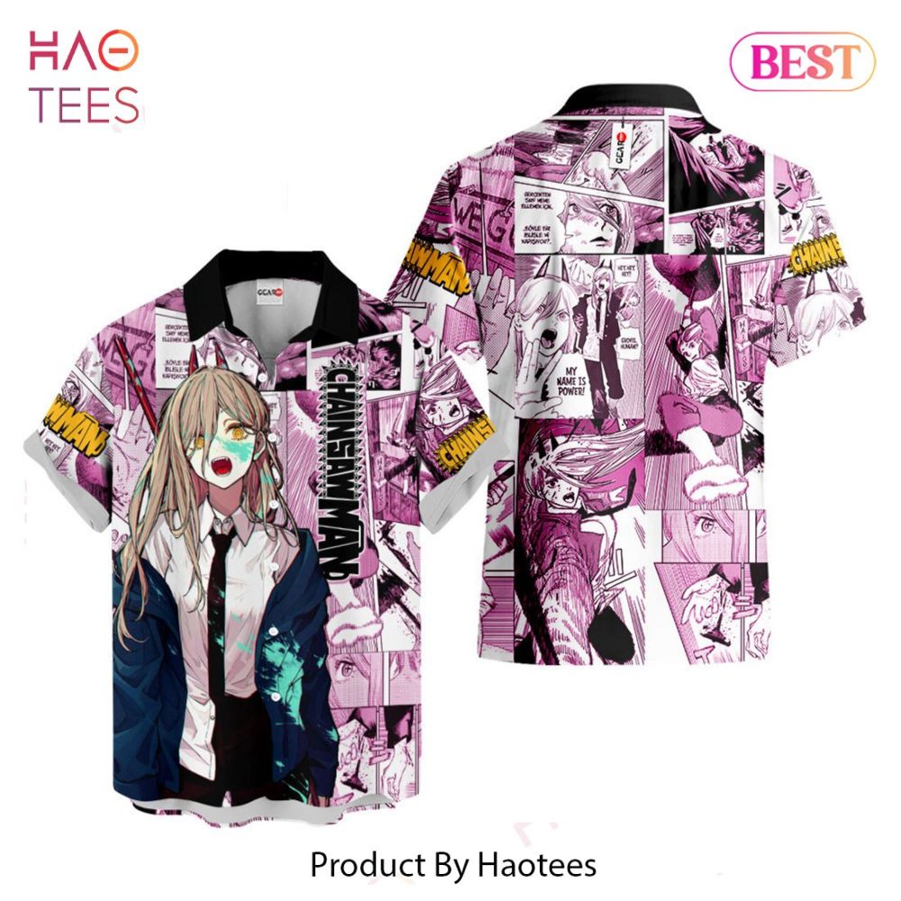 Power Hawaiian Shirts Custom Anime Merch Clothes For Men Women