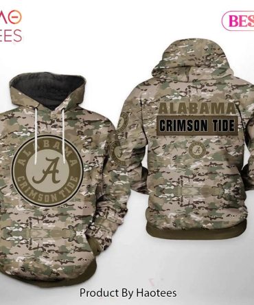 Alabama Crimson Tide Camo Veteran 3D Hoodie Ncaa Gifts