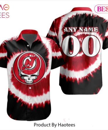 Nhl Jersey Devils Special Grateful Dead Tie-Dye Design Button Shirt 2302 Jeysey