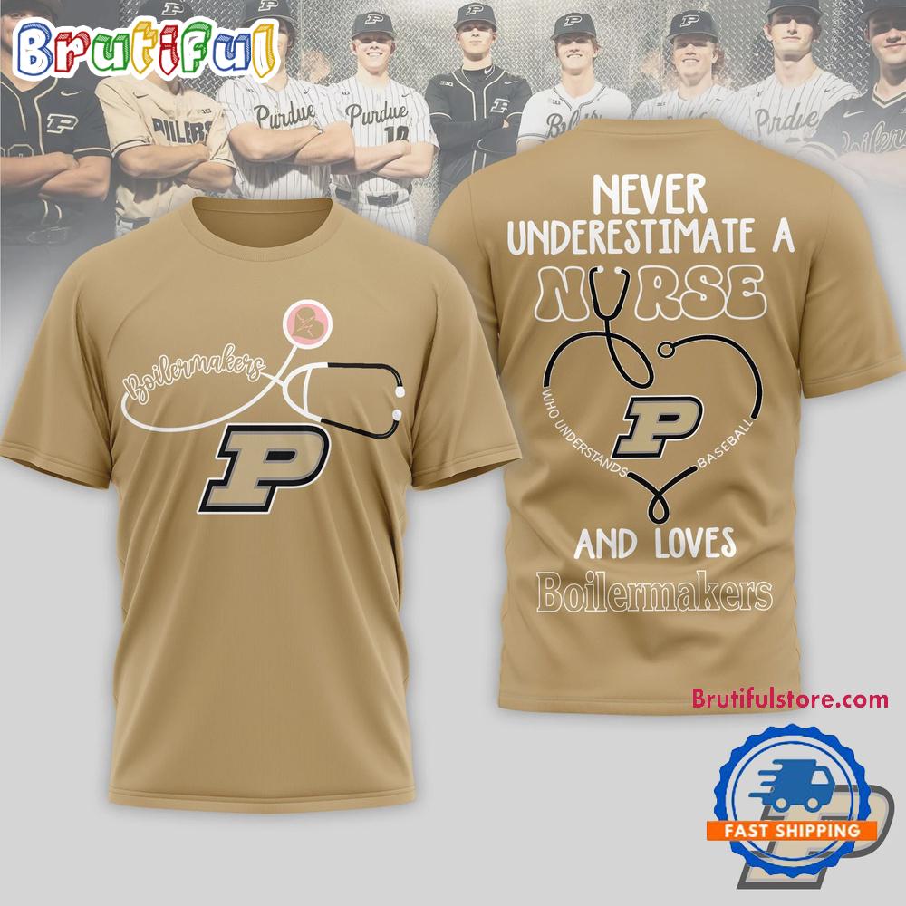 Purdue Boilermakers Ncaa Game Day Nurse Limited 3D T Shirt