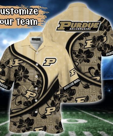 Purdue Boilermakers Ncaa Us Flag Hawaiian Shirt Custom Summer Aloha Shirt