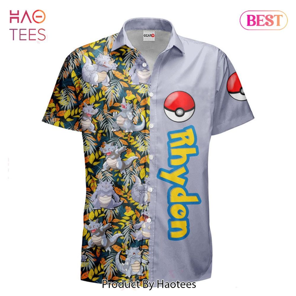 Rhydon Hawaiian Shirts Custom Anime Merch Clothes For Men Women Hot Trend 2023 - Image 2