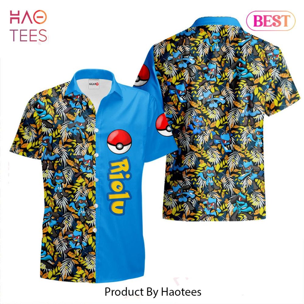 Riolu Hawaiian Shirts Custom Anime Merch Clothes For Men Women Hot Trend 2023