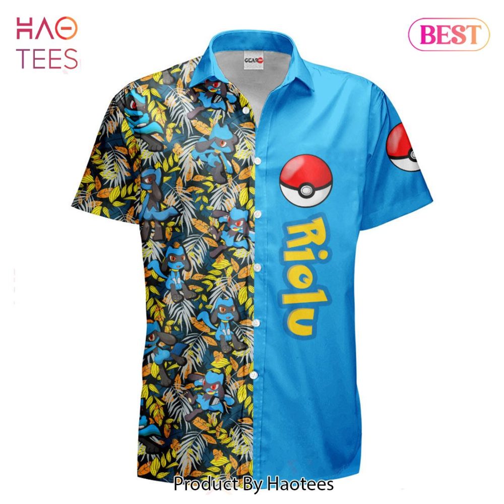 Riolu Hawaiian Shirts Custom Anime Merch Clothes For Men Women Hot Trend 2023 - Image 2