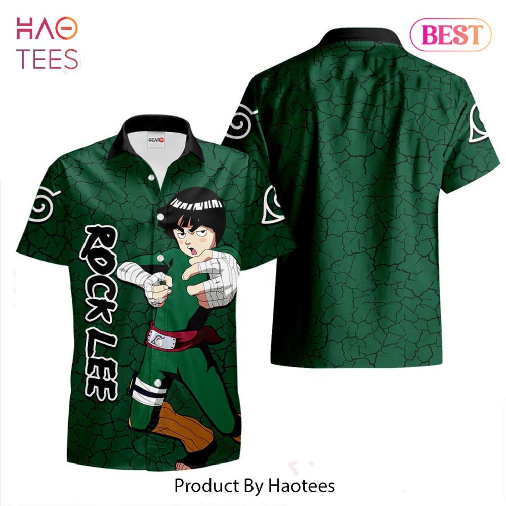 Rock Lee Hawaiian Shirts Custom Anime Merch Clothes For Men Women