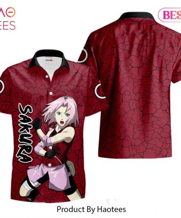 Sakura Haruno Hawaiian Shirts Custom Anime Merch Clothes For Men Women Hot Trend 2023