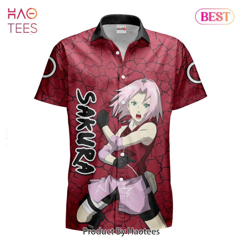 Sakura Haruno Hawaiian Shirts Custom Anime Merch Clothes For Men Women Hot Trend 2023 - Image 2