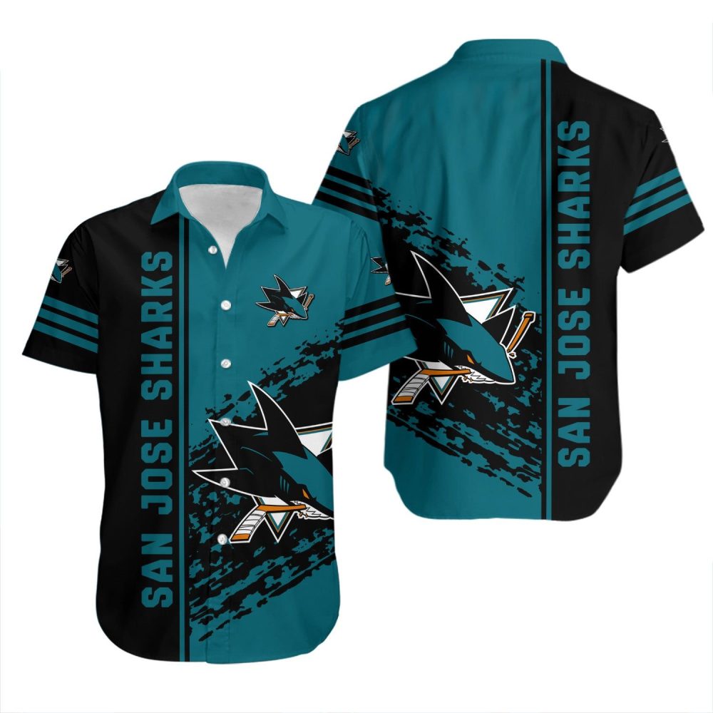 San Jose Sharks Hawaiian Shirt Quarter Style Nhl