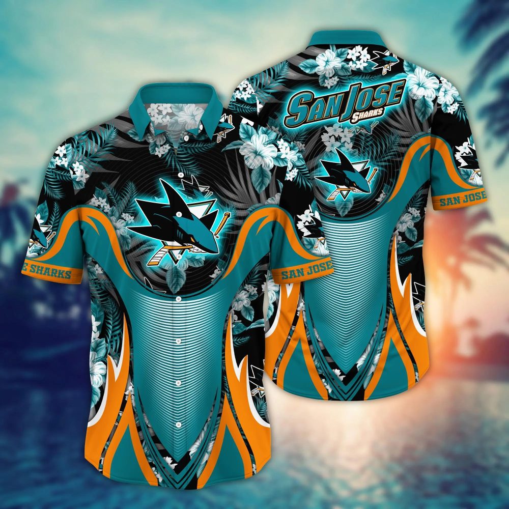 San Jose Sharks Nhl Hawaiian Shirt Summertime Aloha Shirt
