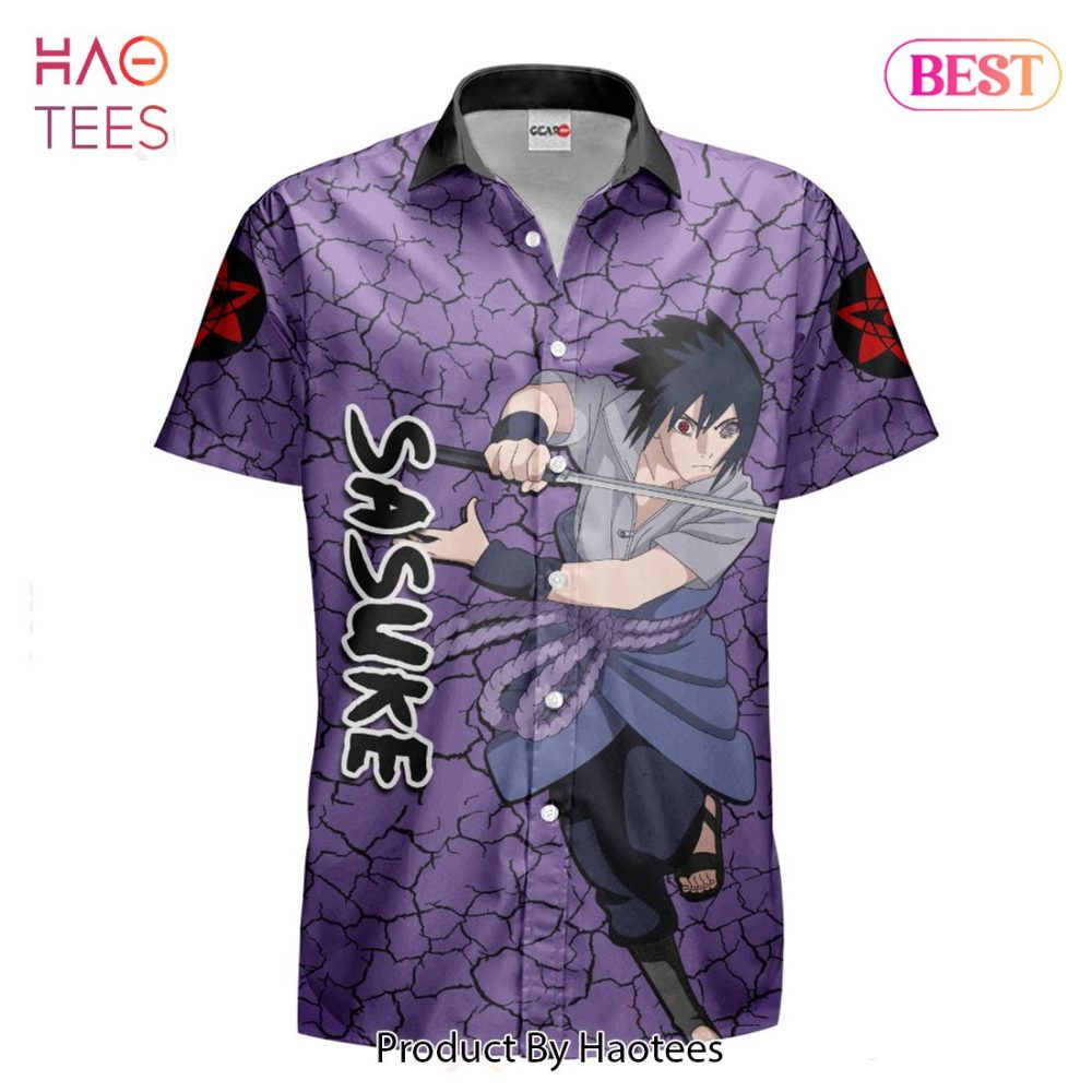 Sasuke Uchiha Hawaiian Shirts Custom Anime Merch Clothes For Men Women - Image 2