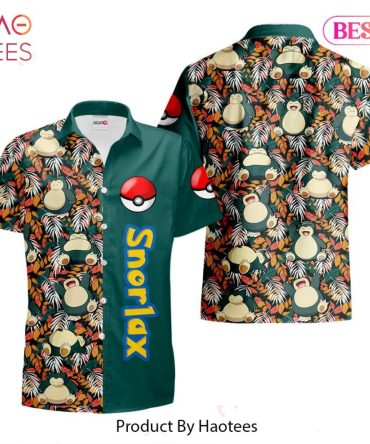 Snorlax Hawaiian Shirts Custom Anime Merch Clothes For Men Women Hot Trend 2023