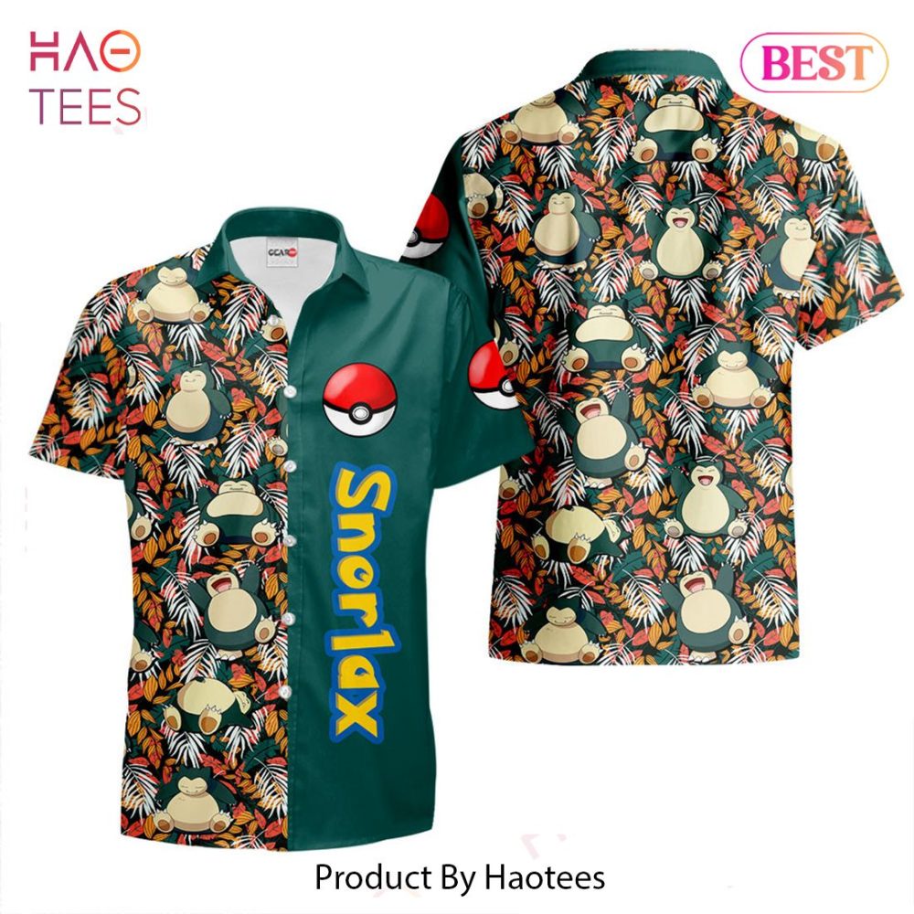 Snorlax Hawaiian Shirts Custom Anime Merch Clothes For Men Women Hot Trend 2023