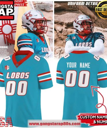 Special New Mexico Lobos The Turquoise Uniform 2025 Custom Football Jersey
