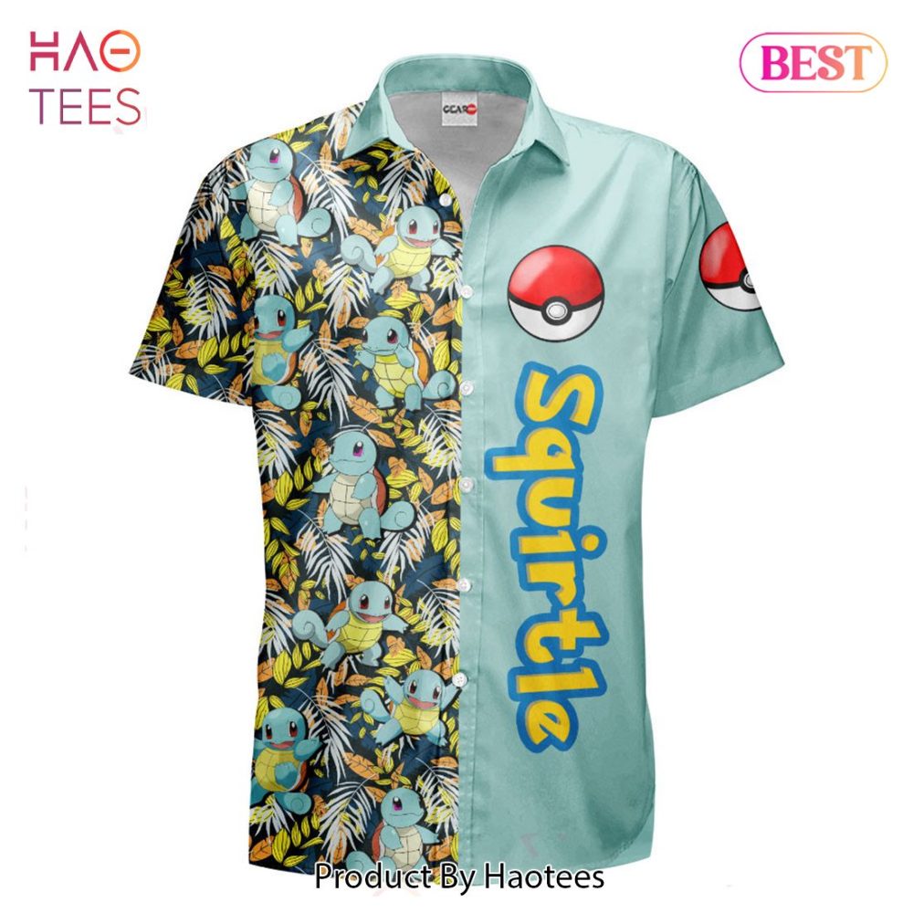 Squirtle Hawaiian Shirts Custom Anime Merch Clothes For Men Women - Image 2