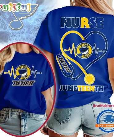 St. Louis Blues Nhl Nurse Appreciation Juneteenth Unisex 3D Shirt