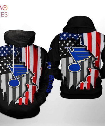 St. Louis Blues Nhl Us Flag Team 3D Printed Hoodie