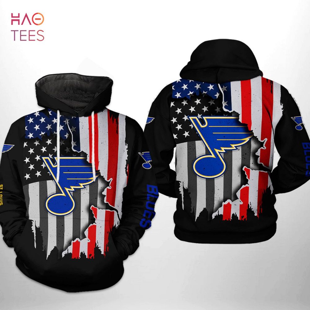 St. Louis Blues Nhl Us Flag Team 3D Printed Hoodie