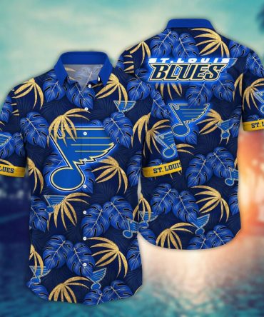 St. Louis Blues Nhl Hawaiian Shirt Beach Time Aloha Shirt