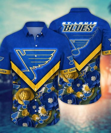 St. Louis Blues Nhl Hawaiian Shirt Custom Sea Shores Aloha Shirt