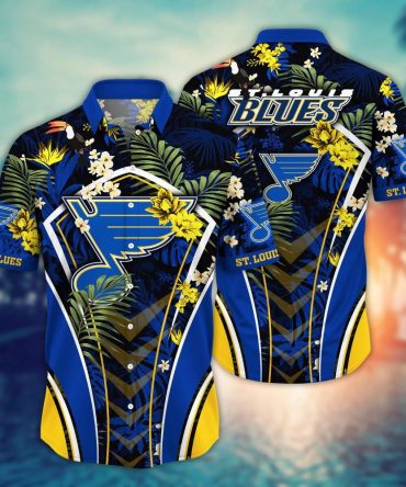 St. Louis Blues Nhl Hawaiian Shirt Evening Strolls Aloha Shirt