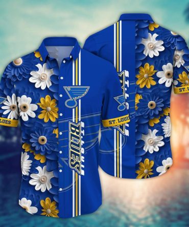 St. Louis Blues Nhl Hawaiian Shirt Ice-Cold Drinks Aloha Shirt