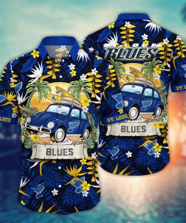St. Louis Blues Nhl Hawaiian Shirt Pool Partiestime Aloha Shirt