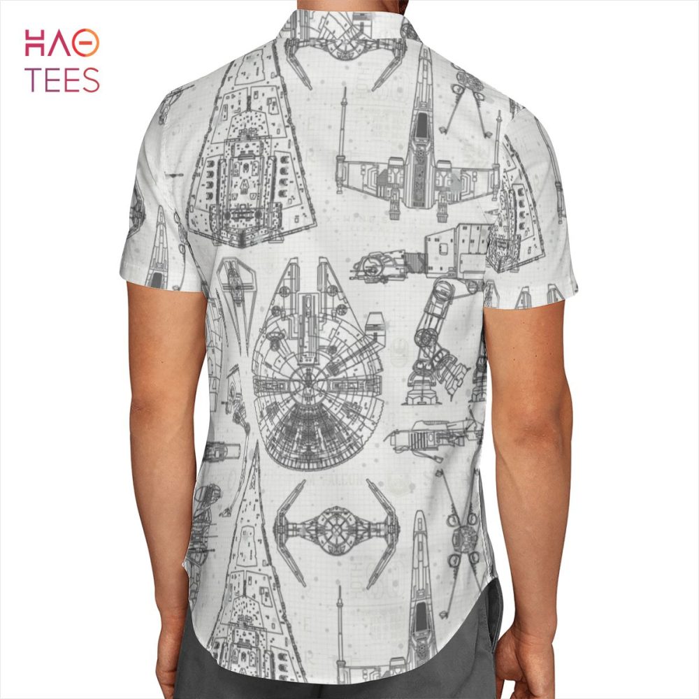 Star Wars Blueprints Aop Hawaiian Shirt - Image 2