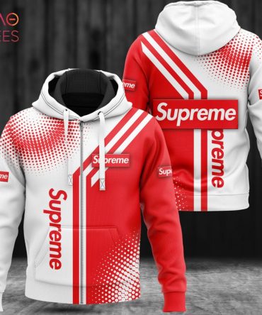 Supreme Red Mix White Luxury Hoodie Limited Edition