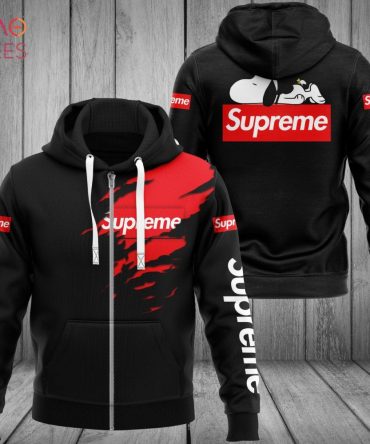 Supreme Luxury Brand Black 3D Hoodie Pod Design