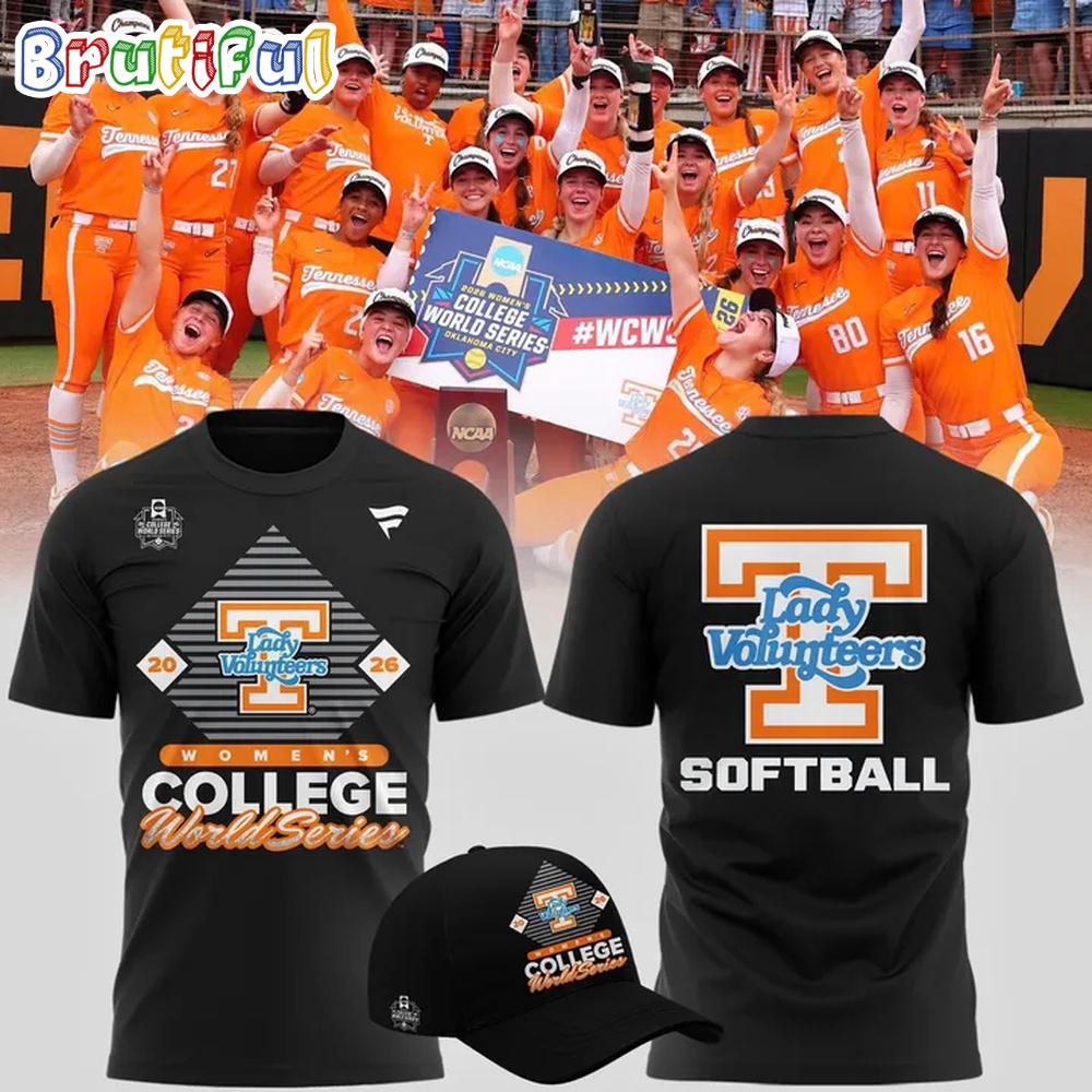 Tennessee Lady Vols 2026 Ncaa Softball Women'S College World Series Limited Edition Black T Shirt