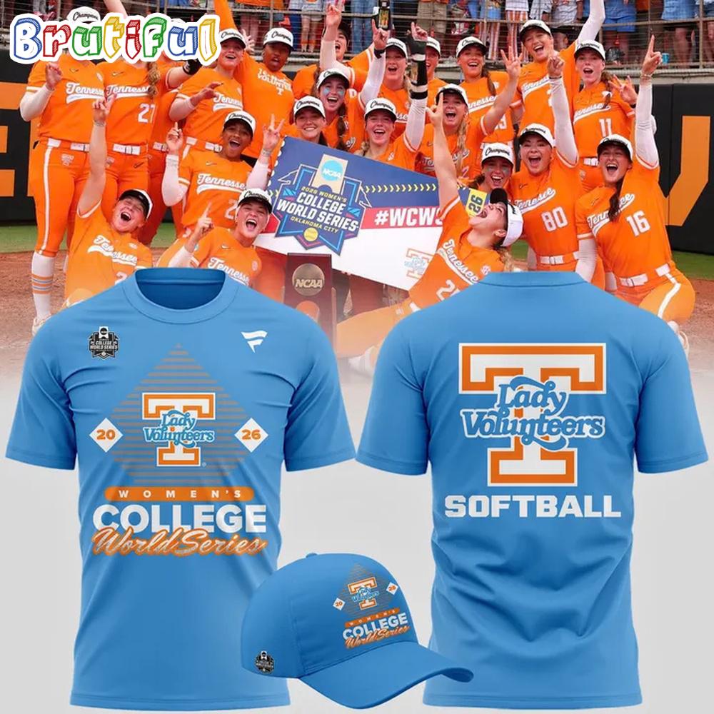 Tennessee Lady Vols 2026 Ncaa Softball Women'S College World Series Limited Edition Blue T Shirt