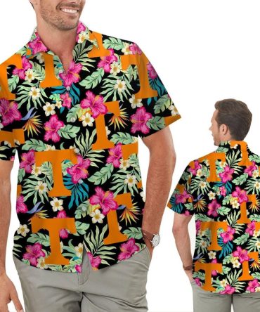 Tennessee Volunteers Hibiscus Tropical Hawaiian Shirt