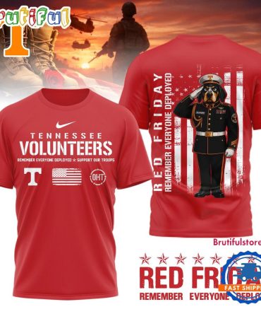 Tennessee Volunteers Ncaa Red Friday Remember Everyone Deployed Limited 3D Shirt