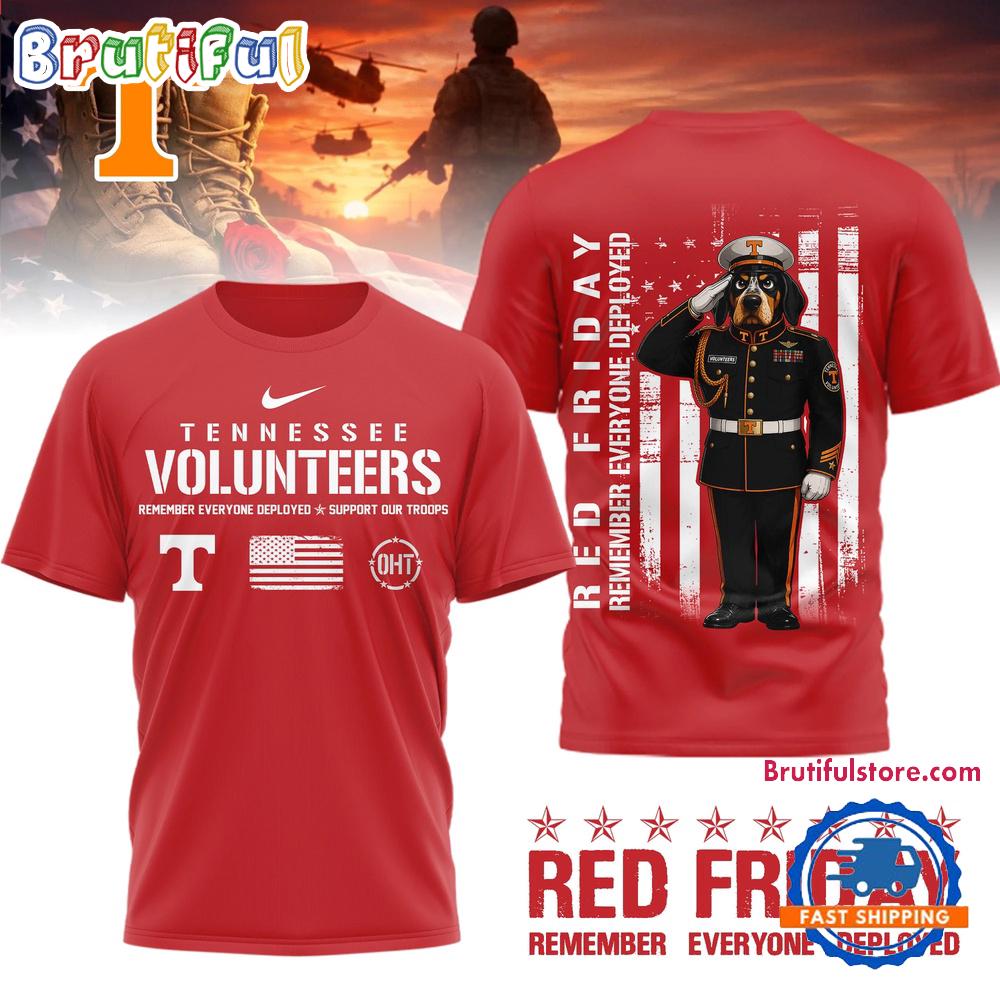 Tennessee Volunteers Ncaa Red Friday Remember Everyone Deployed Limited 3D Shirt