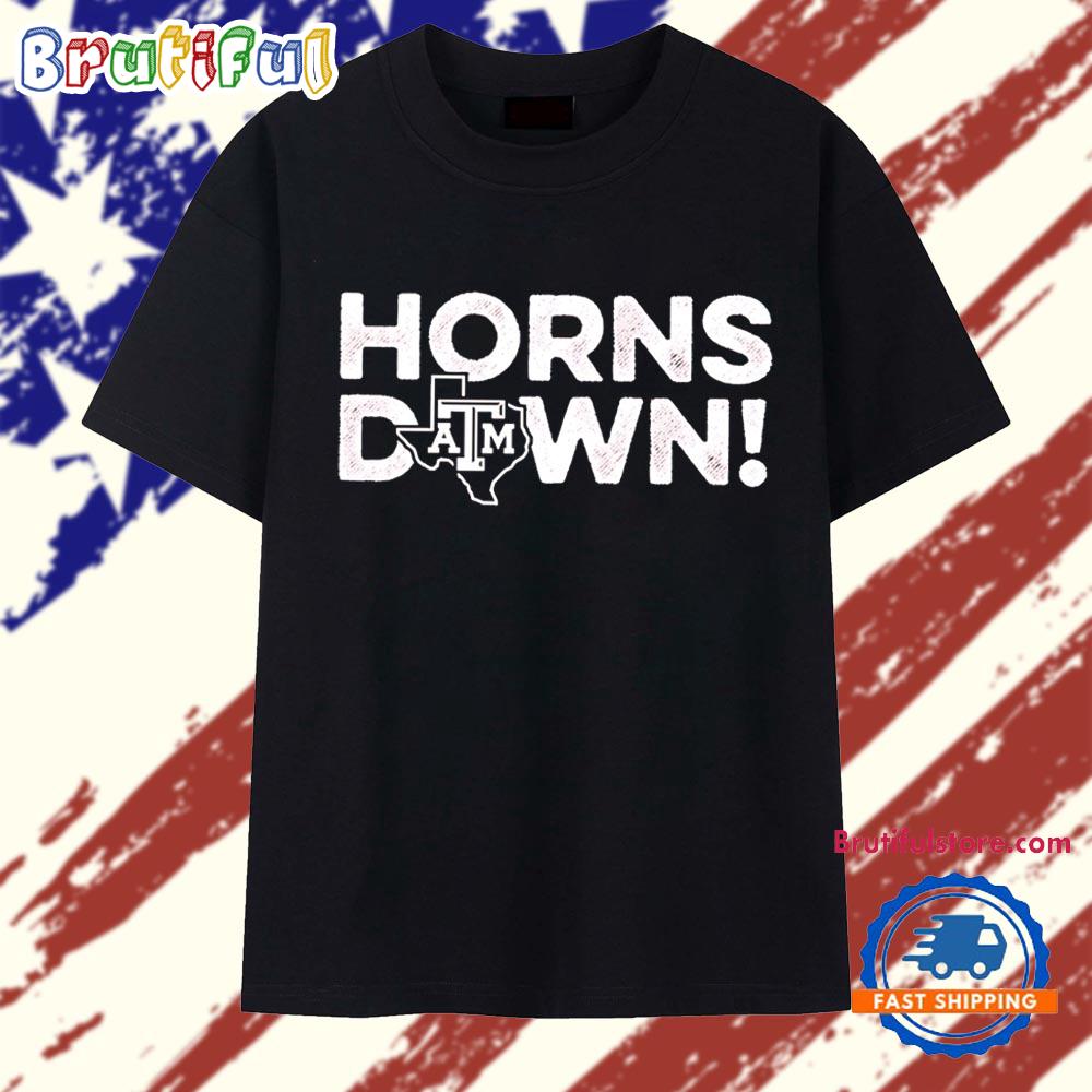 Texas A&M Aggie Horns Down T Shirt