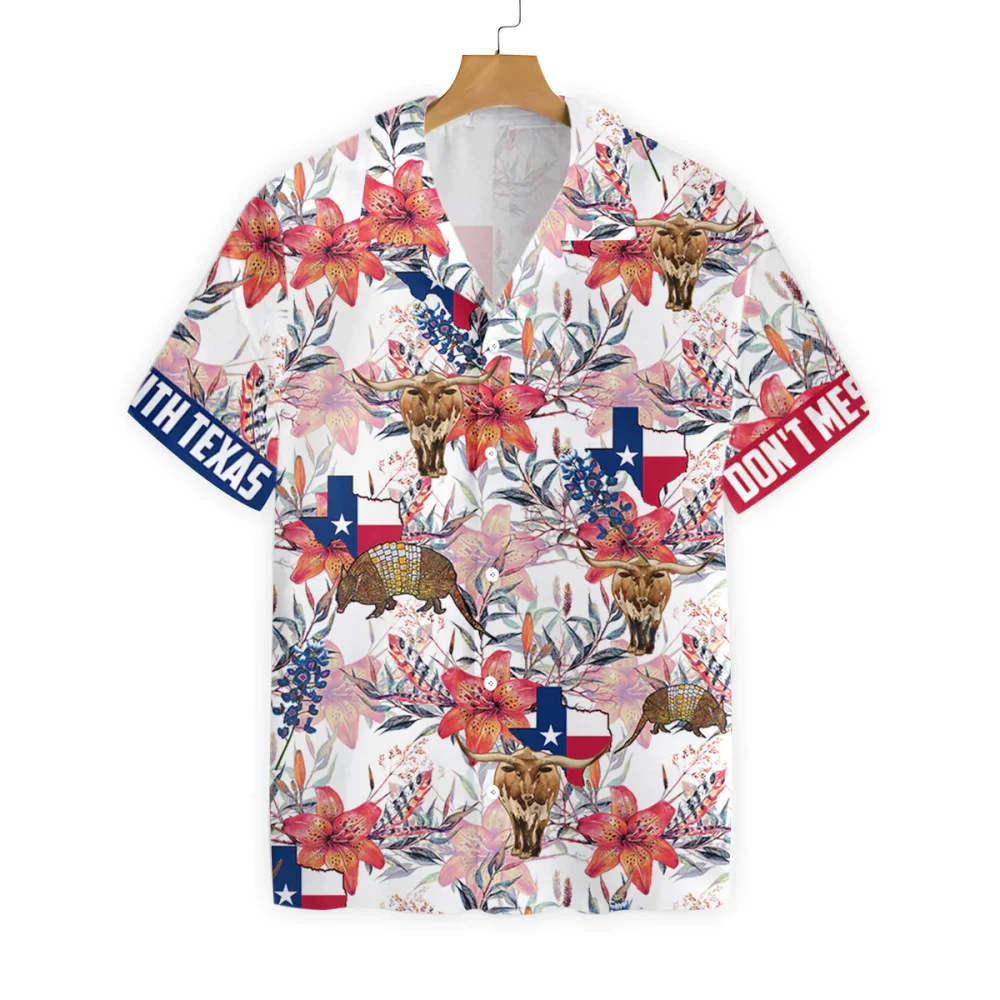 Texas Bluebonnet And Longhorn Dreams In Hawaiian Threads