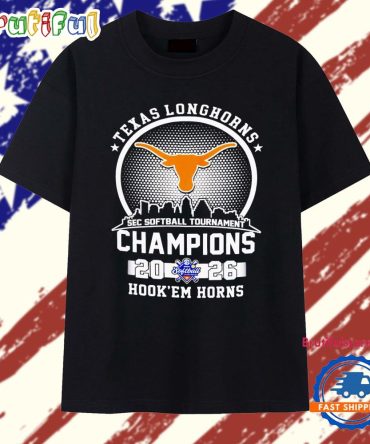 Texas Longhorns 2026 Sec Softball Tournament Champions City Skyline T Shirt