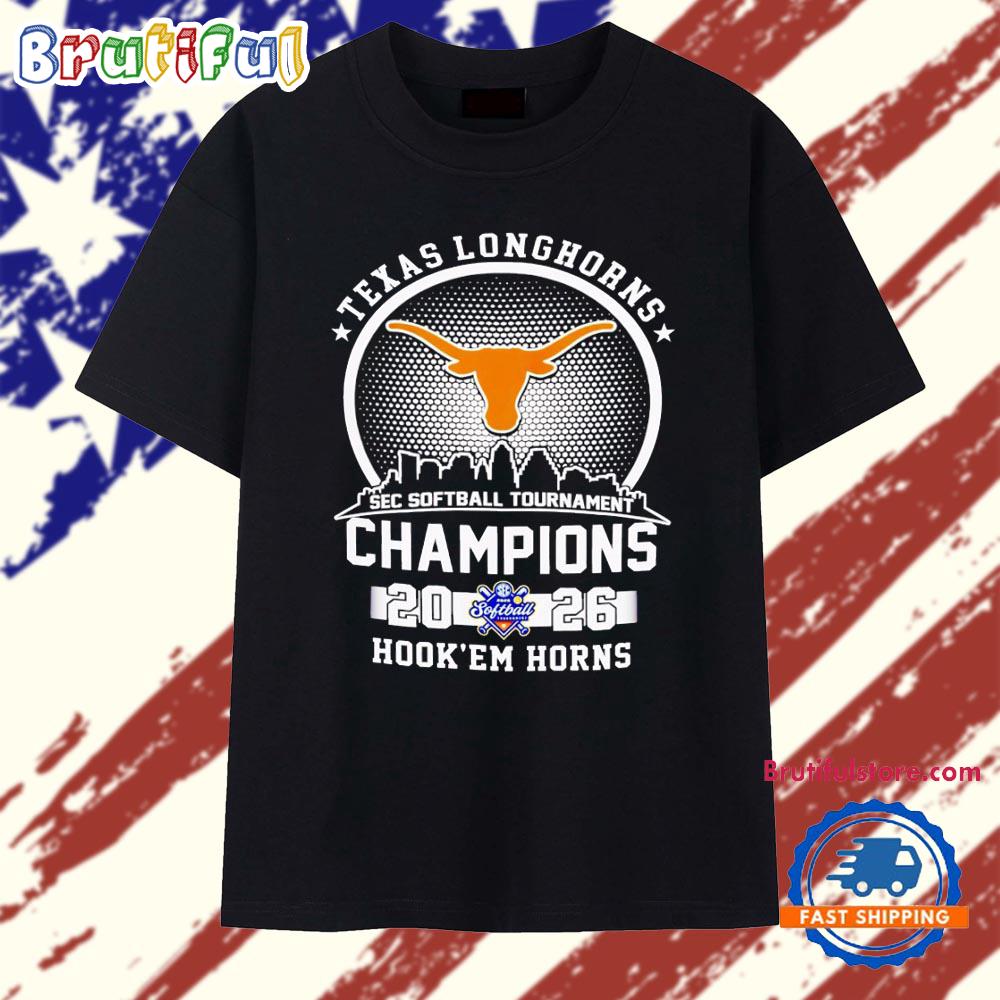 Texas Longhorns 2026 Sec Softball Tournament Champions City Skyline T Shirt